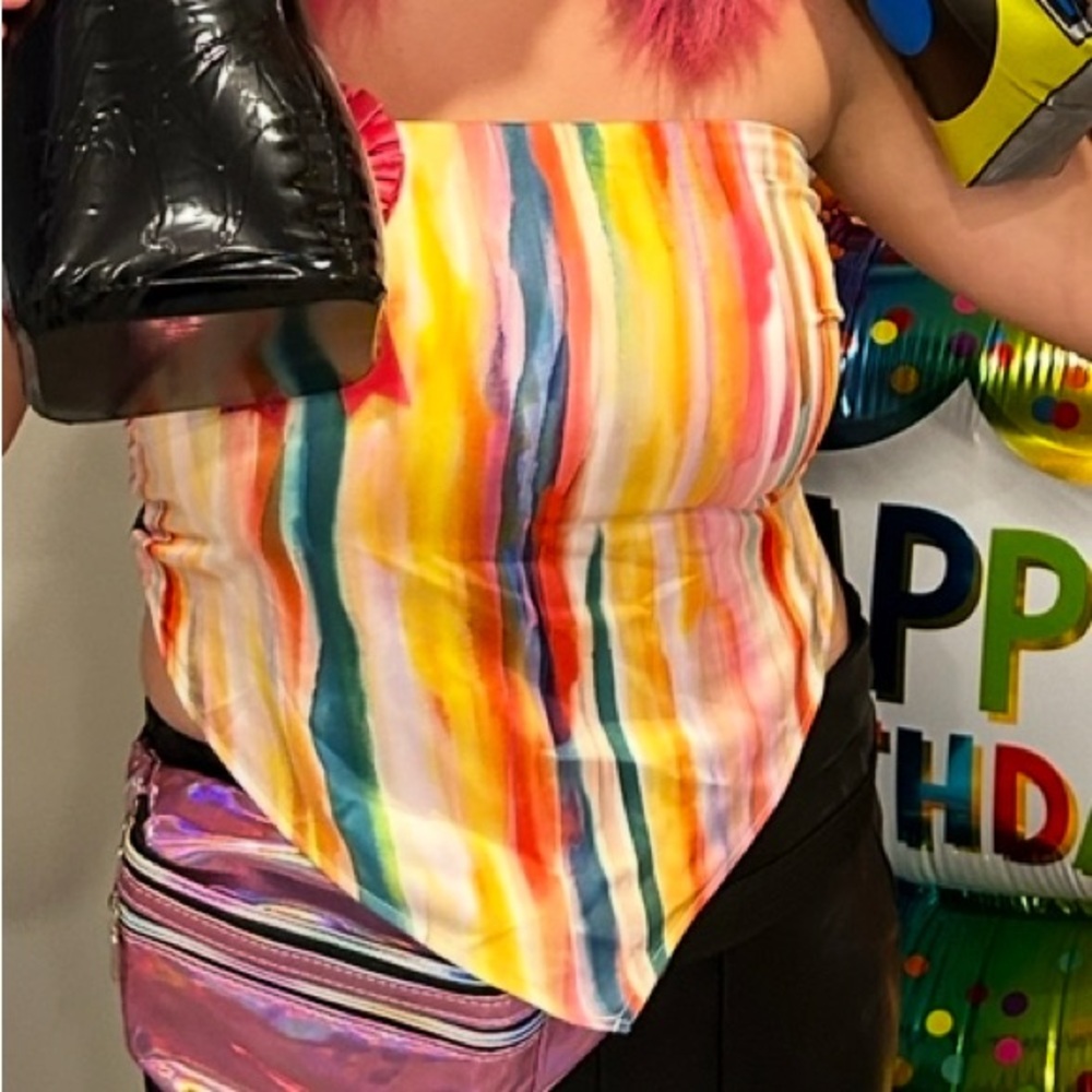 Dynamite Multicolor Striped Top - Picture 4 of 4